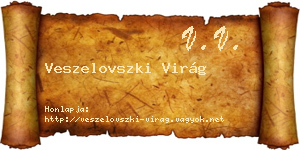 Veszelovszki Virág névjegykártya