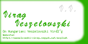 virag veszelovszki business card